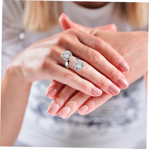 Gogogmee 10 Stück Verstellbare Ringrohlinge aus Edelstahl Flache Basis DIY Ringsockel für Schmuckherstellung Anpassbar für Verschiedene Ringgrößen für Kreative Bastelideen von Gogogmee