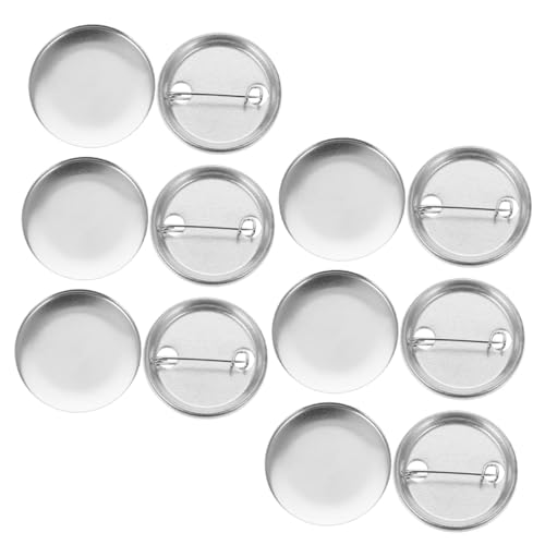 Gogogmee 100 Sätze Teiliges Blanko Badge DIY Button Teile aus Tinplate Robuste Runde Abzeichen Rohlinge für Bastelbedarf Geeignet für Kleidung und Dekorationen von Gogogmee