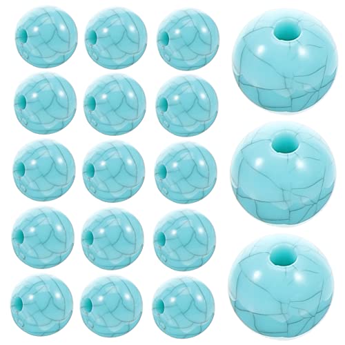 Gogogmee 100 Stück Blaue Türkis Acrylperlen für DIY Schmuckherstellung Robuste Perlen für Armbänder und Bastelprojekte für Kreative Handarbeiten von Gogogmee