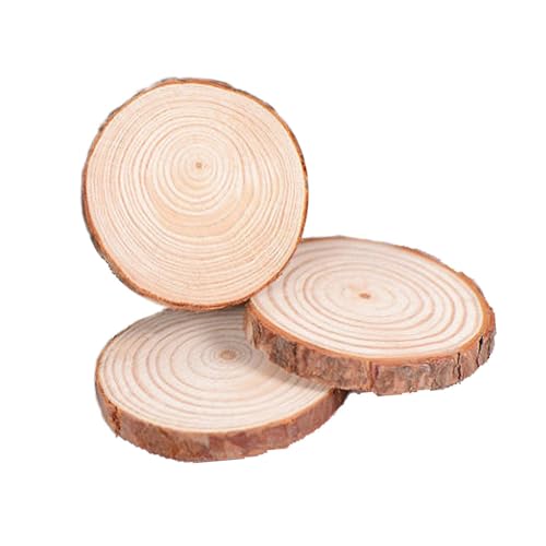 Gogogmee 100 Stück Dicke Runde Holzscheiben Kiefernholz Unbehandelte Naturholzscheiben für DIY Bastelprojekte Baumscheiben für Hochzeiten und Weihnachtsdekorationen Gogogmee 100 Stück Dicke Runde Holzscheiben Kiefernholz Unbehandelte Naturholzscheiben für DIY Bastelprojekte Baumscheiben für Hochzeiten und Weihnachtsdekorationen von Gogogmee