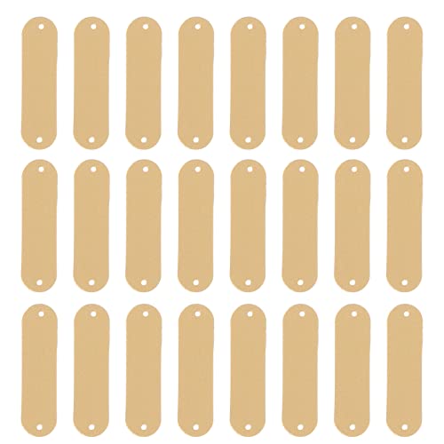 Gogogmee 100 Stück Diy Lederetiketten PU Handgefertigte Leere Bekleidungs und Etiketten für Taschen Kleidung und Puppen Gelb von Gogogmee