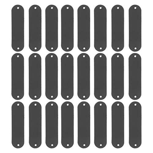 Gogogmee 100 Stück Diy Lederetiketten für Kleidung und Hüte Schwarz Handgefertigte Tags mit Zwei Löchern für Kreative Projekte und Dekorationen Gogogmee 100 Stück Diy Lederetiketten für Kleidung und Hüte Schwarz Handgefertigte Tags mit Zwei Löchern für Kreative Projekte und Dekorationen von Gogogmee