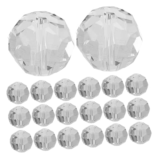 Gogogmee 100 Stück Facettierte Glaskristall Perlen für DIY Dekoration Glänzende Perlen für Vorhänge Schmuck und Kreative Projekte für Stilvolle Raumgestaltung von Gogogmee