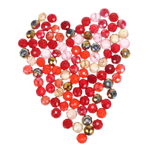 Gogogmee 100 Stück Facettierte Glasperlen Rottönen Glänzende Diy Schmuckperlen für Armbänder Halsketten Ohrringe Vielseitige Bastelperlen für Schmuckherstellung und Charms von Gogogmee