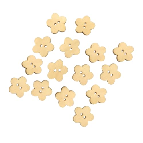 Gogogmee 100 Stück Holzknöpfe Blumenform Natürliche DIY Nähknöpfe für Kleidung Schuhe Robustes Holz Material zum Basteln Nähen Verzieren von Handarbeiten Pack Gogogmee 100 Stück Holzknöpfe Blumenform Natürliche DIY Nähknöpfe für Kleidung Schuhe Robustes Holz Material zum Basteln Nähen Verzieren von Handarbeiten Pack von Gogogmee