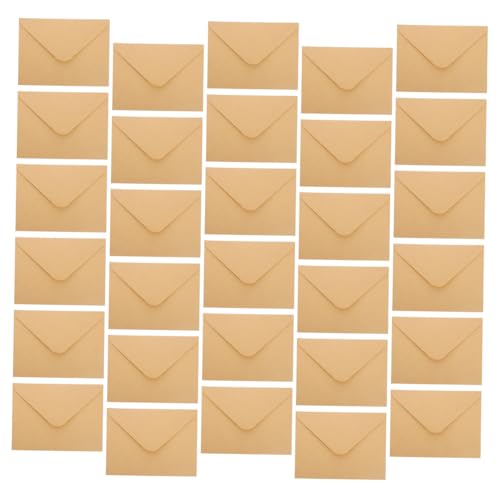 Gogogmee 100 Stück Kraftpapier Briefumschläge Nassklebung Umschläge ohne Fenster für Einladungen Grußkarten Fotos Kleine Umschläge Langlebig Nachhaltig von Gogogmee