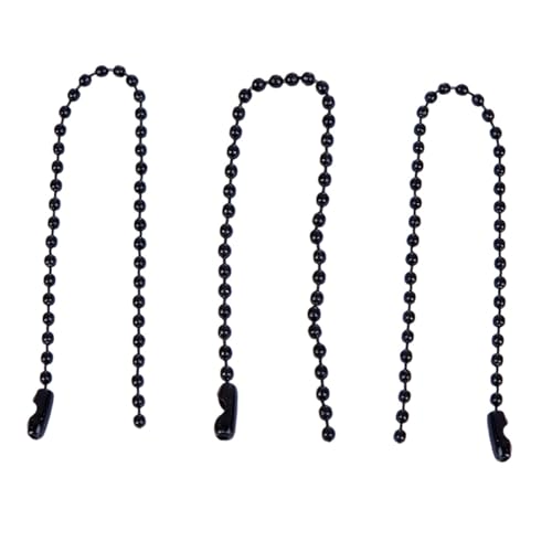 Gogogmee 100 Stück Kugelkette Perlenkette Verstellbar für Anhänger Schlüsselanhänger DIY Schmuck Zubehör Schwarzer Stoving Varnish Lack von Gogogmee