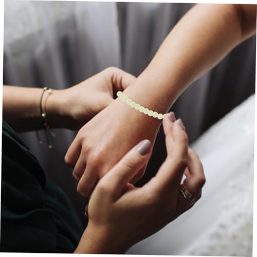 Gogogmee 100 Stück Leuchtende Glasperlen Schmuckperlen für Armband DIY Basteln Bunte Nachtleuchtende Perlen für Handgemachte Halsketten und Dekorationen von Gogogmee