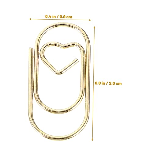Gogogmee 100 Stück Mini Büroklammern Metall Clips für Dokumente Dekorative und Praktische Büroklammern Geeignet für Fotos Notizen und Dateien Goldfarbe von Gogogmee