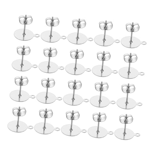 Gogogmee 100 Stück Ohrstecker Ersatzverschlüsse aus Edelstahl Flache Runde Ohrring Verschlüsse Stabile und Komfortable Ohrstecker Stopper für Damen zum Selbermachen von Schmuck von Gogogmee