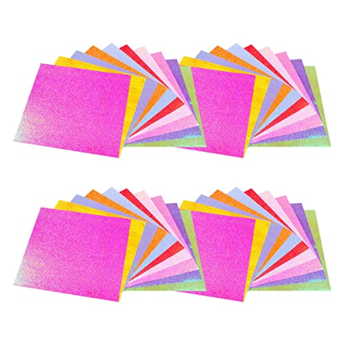 Gogogmee 100 Stück Perlmutt Origami Papier Bastelpapier für Diy Projekte Geeignet für Schule Kindergarten und Kreative Aktivitäten von Gogogmee