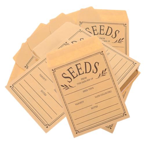 Gogogmee 100 Stück Resealable Papiertüten Kleine Blanko Umschläge für Aufbewahrung von Samen Gemüse und Blumensamen für Sammlungen und Beschriftung von Gogogmee