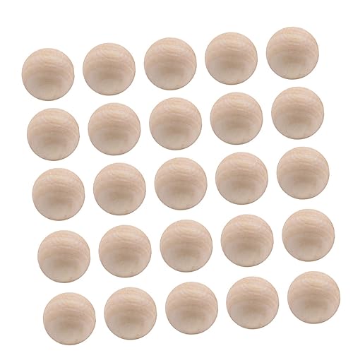 Gogogmee 100 Stück Runde Holzperlen Naturholz DIY Bastelmaterial Unbeschichtete Holzkugeln für Malerei und Schmuckherstellung für Kreative Projekte und Kinderhandwerk von Gogogmee