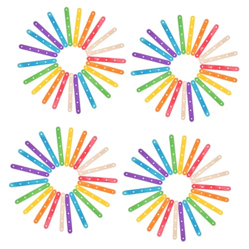 Gogogmee 100 Stück Teiliges DIY Holzstäbchen Bunte und Naturfarbene Eisstiele zum Basteln Glatte Oberfläche Sichere Handhabung für Handgemachte Lollipops und Kreative Holzprojekte von Gogogmee