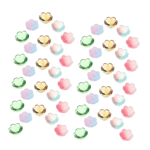 Gogogmee 100 Stück Teiliges Glasperlen Farbverlauf Handgefertigte Glockenblumen Schmuckperlen Leichte Kratzfeste DIY Perlen für Armbänder Halsketten Ohrringe Kreative Schmuckherstellung von Gogogmee