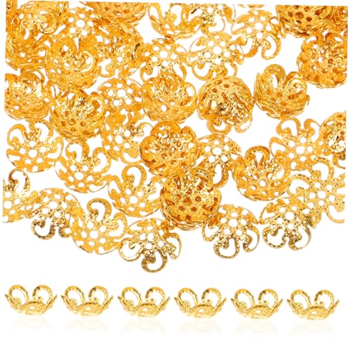 Gogogmee 100 Stück Teiliges Goldene Langlebige Metallperlen Kappen mit Filigranem Blumen Design für DIY Schmuckherstellung Armbänder und Bastelprojekte Praktische Bastelperlen Zubehör Gogogmee 100 Stück Teiliges Goldene Langlebige Metallperlen Kappen mit Filigranem Blumen Design für DIY Schmuckherstellung Armbänder und Bastelprojekte Praktische Bastelperlen Zubehör von Gogogmee