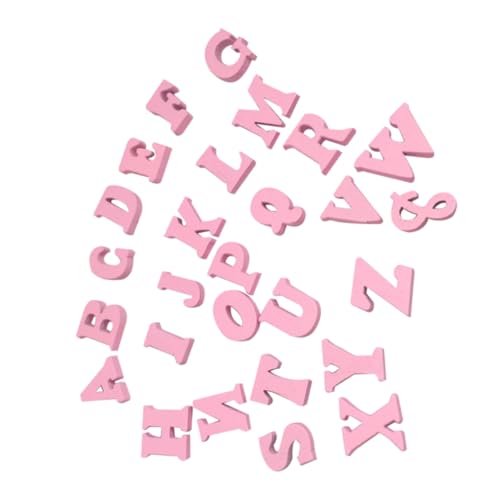 Gogogmee 100 Stück Teiliges Holzbuchstaben aus Holzscheiben Kreative DIY Holzchips mit Englischen Buchstaben Sichere Bastelverzierung für Kinderhandwerk Fotorequisiten und Dekoration von Gogogmee