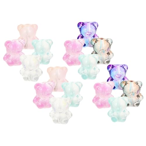 Gogogmee 100 Stück Teiliges Kleine Bärenanhänger aus Glasperlen DIY Schmuckzubehör für Armband Halskette Basteln Dekorative Charms für Kreative Handarbeiten Zufällige Farbe Zufällige Farbe Gogogmee 100 Stück Teiliges Kleine Bärenanhänger aus Glasperlen DIY Schmuckzubehör für Armband Halskette Basteln Dekorative Charms für Kreative Handarbeiten Zufällige Farbe Zufällige Farbe von Gogogmee