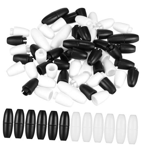 Gogogmee 100 Stück Teiliges Kunststoff breakaway verschlüsse für Schmuckherstellung Stabile Langlebige Armband Halskettenverschlüsse in Schwarz und Weiß für DIY Bastelprojekte von Gogogmee