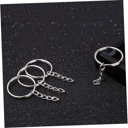 Gogogmee 100 Stück Teiliges Metall Schlüsselringe mit Kette und Anhängerring Drahtstärke Nickelbeschichtet für Schlüssel und DIY Bastelprojekte Gogogmee 100 Stück Teiliges Metall Schlüsselringe mit Kette und Anhängerring Drahtstärke Nickelbeschichtet für Schlüssel und DIY Bastelprojekte von Gogogmee