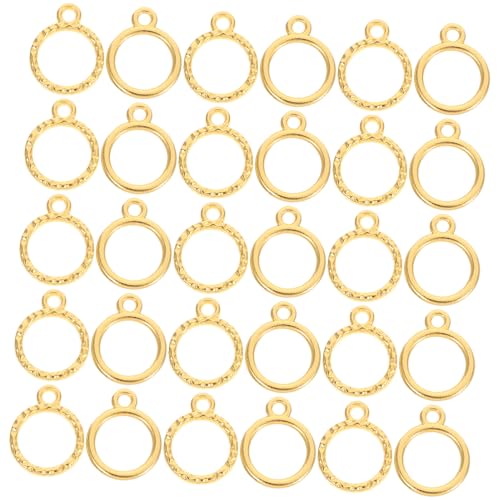 Gogogmee 100 Stück Teiliges Mini Hohlrahmen aus Zinklegierung für Resin Schmuck Goldfarbene Runde Open Bezel Anhänger Uv Harz Kompatibel Wasserfest Vielseitig für Halsketten Armbänder von Gogogmee