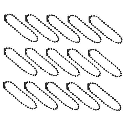 Gogogmee 100 Stück Teiliges Premium Eisen Kugelkette Langlebige Metall Perlenkette für Anhänger Schlüsselanhänger DIY Schmuck und Etiketten Vielseitig Einsetzbar Schwarz von Gogogmee