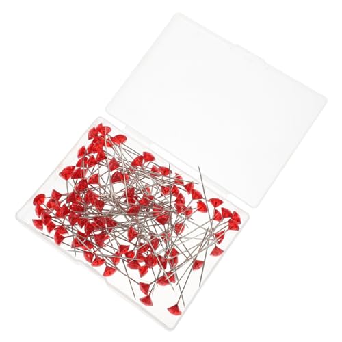 Gogogmee 100 Stück Transparente Rote Bouquet Stecknadeln Gerade Nadel für Hochzeitsdekoration Eleganter Accessoire für DIY Brautstrauß und Corsage Gogogmee 100 Stück Transparente Rote Bouquet Stecknadeln Gerade Nadel für Hochzeitsdekoration Eleganter Accessoire für DIY Brautstrauß und Corsage von Gogogmee