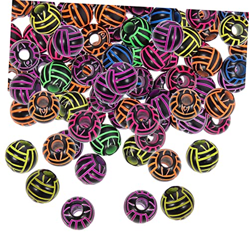 Gogogmee 100 Stück Volleyball-Freundschaftsarmbänder, Perlen, DIY-Schmuckherstellung, Acryl, Sportperlen von Gogogmee