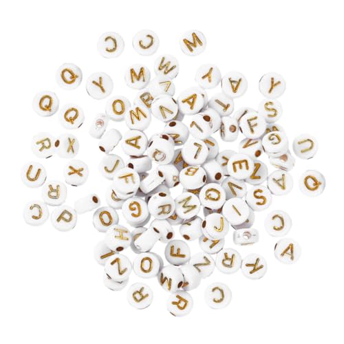 Gogogmee 1000 Stück Acryl Buchstabenperlen für DIY Schmuck Leichte und Langlebige Bastelperlen für Armbänder und Kreative Handarbeiten von Gogogmee