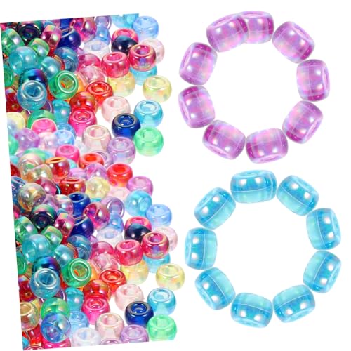 Gogogmee 1000 Stück Acrylperlen Große Lochperlen Diy Bastelperlen für Armbänder und Schmuckherstellung Bunt und Leicht für Kreative Projekte von Gogogmee