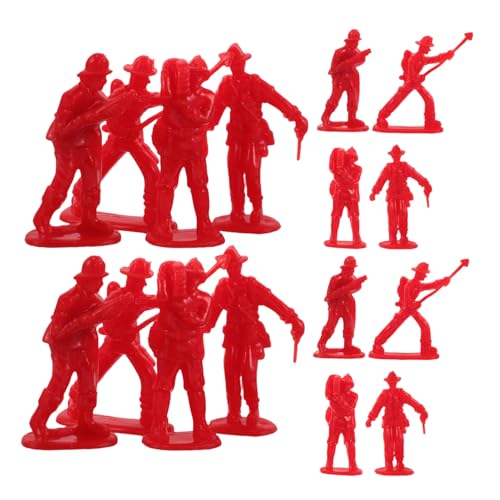 Gogogmee 100Stücke Feuerwehrmann Figuren Realistische Actionfiguren für Langlebige Statuetten für Kreative Spiele für Feuerwehrdekoration und Geburtstagsdeko von Gogogmee
