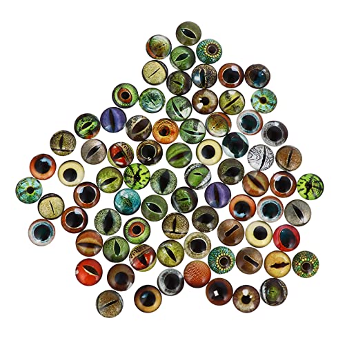Gogogmee 100Stücke Leuchtende Tieraugen Cabochons für DIY Schmuck Bastelmaterialien für Anhänger Armbänder Ohrringe und Mehr Nachtleuchtend Glasgemusterte Patches von Gogogmee