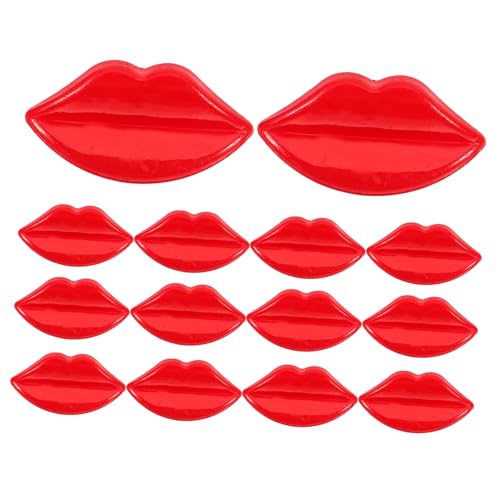 Gogogmee 100Stücke Lippenform Kunststoffknöpfe für DIY Bastelprojekte Bunte Puppenknöpfe Wohnaccessoire Dekorative Kleiderknöpfe Praktische Handwerksmaterialien von Gogogmee