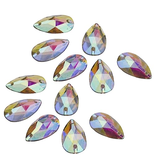 Gogogmee 100Stücke Wassertropfenform Harz Flatback Strasssteine für DIY Kostüm Schmuck Bastelprojekte Dekoration für Hochzeiten und Mehr von Gogogmee