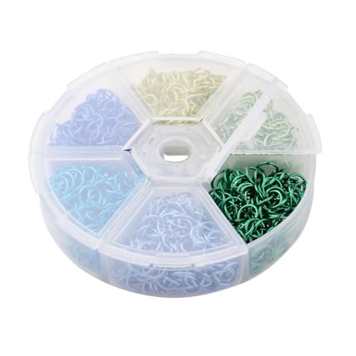 Gogogmee 1080 Stück Aluminium Öffnungsringe Biegeringe für DIY Schmuckherstellung Mischfarben für Armbänder Ohrringe und Bastelprojekte von Gogogmee