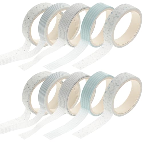 Gogogmee 10Rollen Dekorative Klebebänder Selbstklebende Washi Tapes für Scrapbooking DIY Handwerk Planer Geschenkverpackung Lebendige Farben und Vintage Gogogmee 10Rollen Dekorative Klebebänder Selbstklebende Washi Tapes für Scrapbooking DIY Handwerk Planer Geschenkverpackung Lebendige Farben und Vintage von Gogogmee