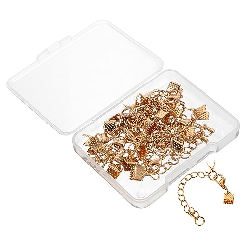 Gogogmee 10Sätze Teiliges Schmuckzubehör Goldene Endkappen Hummerverschlüsse Kettenringe für DIY Armbänder und Fußkettchen Installieren Vielseitige Gogogmee 10Sätze Teiliges Schmuckzubehör Goldene Endkappen Hummerverschlüsse Kettenringe für DIY Armbänder und Fußkettchen Installieren Vielseitige von Gogogmee