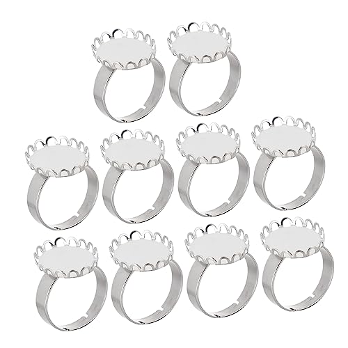 Gogogmee 10Stücke Fingerring Basis für DIY Schmuckherstellung Runde Ringformen für Bastelprojekte und Innendurchmesser von Gogogmee