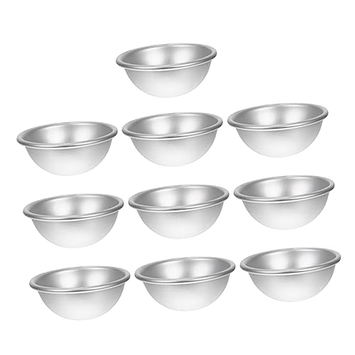 Gogogmee 10Stücke Halbkreis Badbombe Formen Aluminiumlegierung DIY Badekugel Korrosionsbeständig Geeignet für Kuchen und Desserts von Gogogmee