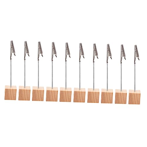 Gogogmee 10Stücke Holz Foto Display Clips für Karten Notizen und Bilder Kreative Büro und Heimdekoration Stabiler Halter für Hochzeiten Jubiläumsfeiern von Gogogmee