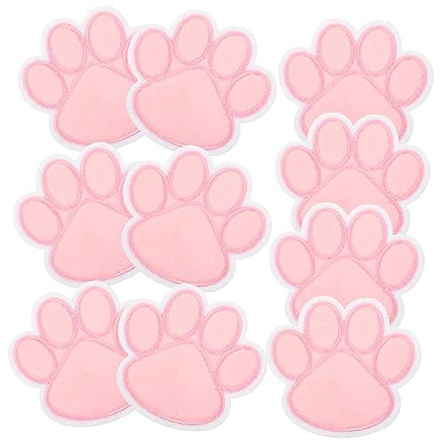Gogogmee 10Stücke Hundepfoten Applikationen Selbstklebende Bestickte Patches für DIY Projekte Kleidung Hüte und Taschen Langlebig und Hautfreundlich von Gogogmee
