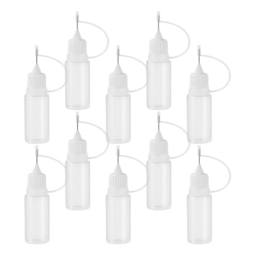 Gogogmee 10Stücke Kleines von Quetschbaren Flüssigkeitsflaschen mit Feiner Spitze Transparente Applikatorflaschen für Kleber und Flüssigkeiten Leicht und Tragbar Auslaufsicher Gogogmee 10Stücke Kleines von Quetschbaren Flüssigkeitsflaschen mit Feiner Spitze Transparente Applikatorflaschen für Kleber und Flüssigkeiten Leicht und Tragbar Auslaufsicher von Gogogmee