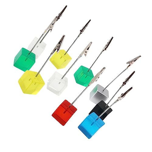 Gogogmee 10Stücke Notizclip Halter aus Harz Krokodilclip Platzsparende Fotohalter für Büro und Zuhause Zufällige Höhe für Memo Notizen von Gogogmee