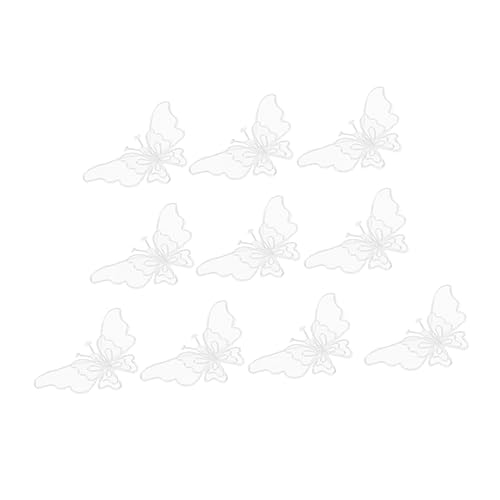 Gogogmee 10Stücke Organza Schmetterlinge Stickerei Patches für DIY Handwerksprojekte Weiße Spitzenapplikationen für Hochzeitskleider Bekleidungsdekor und Gogogmee 10Stücke Organza Schmetterlinge Stickerei Patches für DIY Handwerksprojekte Weiße Spitzenapplikationen für Hochzeitskleider Bekleidungsdekor und von Gogogmee