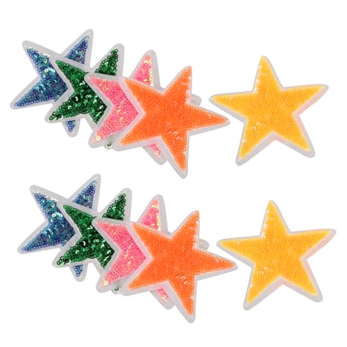 Gogogmee 10Stücke Pailletten Stern Aufnäher Dekorative Bügelbilder für Kleidung Strapazierfähige Applikationen für DIY Projekte Bunten Farben Gogogmee 10Stücke Pailletten Stern Aufnäher Dekorative Bügelbilder für Kleidung Strapazierfähige Applikationen für DIY Projekte Bunten Farben von Gogogmee