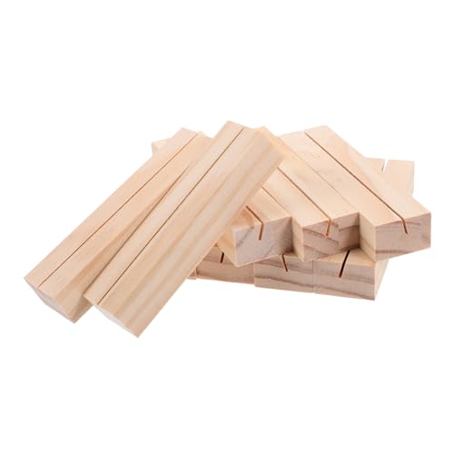 Gogogmee 10Stücke Platzkartenhalter aus Holz Reusable Tischkartenständer für Hochzeiten Partys und Veranstaltungen Elegante Holzständer für Menüs Fotos und Notizen von Gogogmee