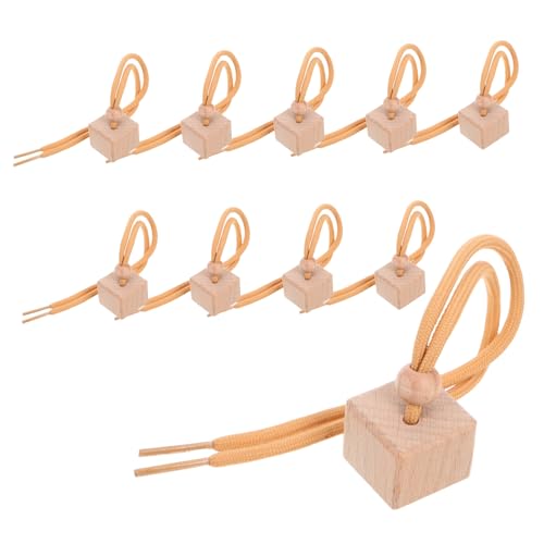 Gogogmee 10Stücke Quadratische Holz Parfümflaschenverschlüsse für Ätherische Öle Stilvolle Diffusordeckel für Auto für Aromatherapie von Gogogmee