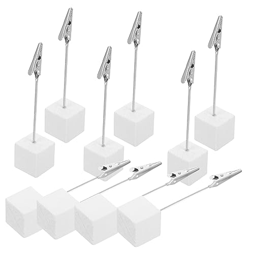 Gogogmee 10Stücke Silberne Memo Clips Hochwertige Foto und Notizenhalter für Büro und Zuhause Platzsparendes Design aus Harz und von Gogogmee