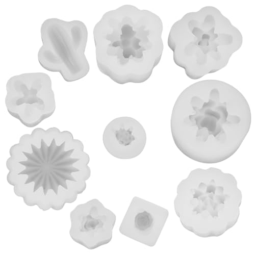 Gogogmee 10Stücke Teiliges Silikon Kerzenform für DIY Duftkerzen Flexible und Wiederverwendbare Gießform für Aromatische für Bastelprojekte und Heimdekoration Gogogmee 10Stücke Teiliges Silikon Kerzenform für DIY Duftkerzen Flexible und Wiederverwendbare Gießform für Aromatische für Bastelprojekte und Heimdekoration von Gogogmee