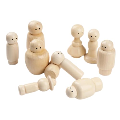 Gogogmee 10Stücke Unbemalte Holzpuppen Peg Menschen für DIY Bastelarbeiten Kreative Holzfiguren zum Malen Kinderaktivität Kreativität und Fantasie Gogogmee 10Stücke Unbemalte Holzpuppen Peg Menschen für DIY Bastelarbeiten Kreative Holzfiguren zum Malen Kinderaktivität Kreativität und Fantasie von Gogogmee
